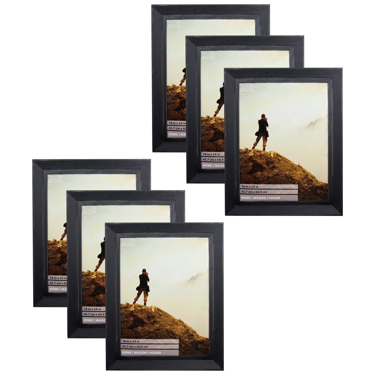 6 Pack: Black Angled 18" x 24" Frame, Home by Studio Décor®